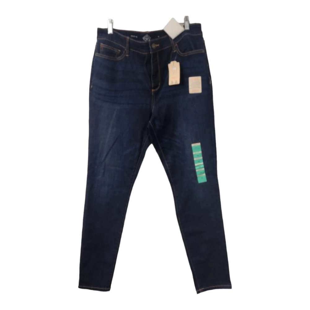St johns bay skinny mid rise blue jeans 14